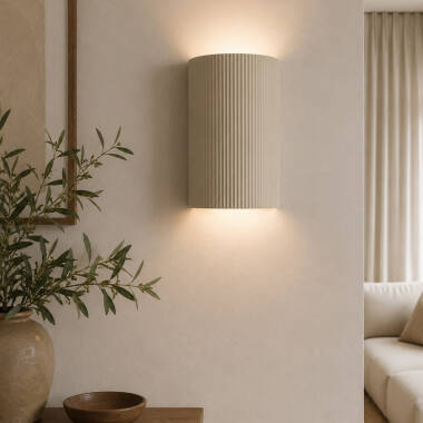 Khudi & Khora Calla Ceramic Up and Down Wall Light