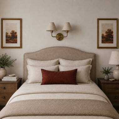Image of Wisteria Camellia Twin Wall Light