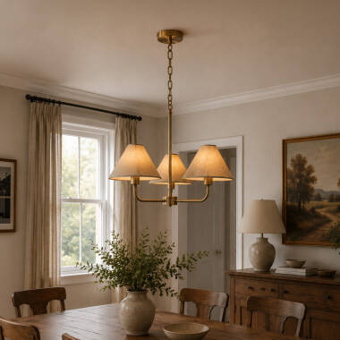 Image of Wisteria Camelia 3 Light Multi Arm Ceiling Pendant Light