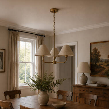 Image of Wisteria Camelia 3 Light Multi Arm Ceiling Pendant Light