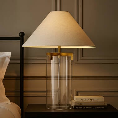 Westport Hampton Tall Glass Table Lamp