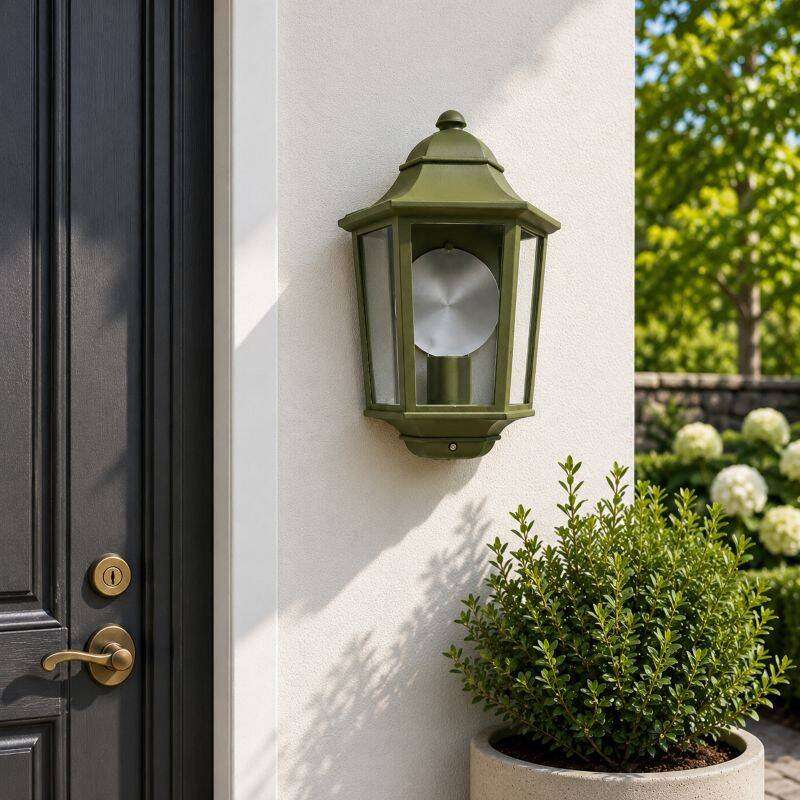 Image of Edit Coastal Dunbar Half Lantern Outdoor Wall Light