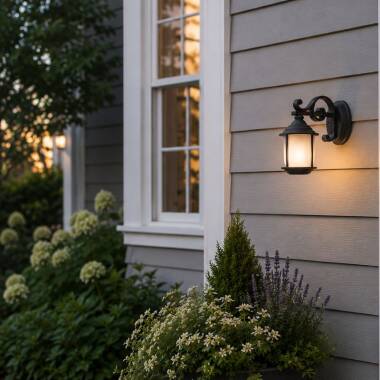 Image of Edit Coastal Troon Outdoor Lantern Wall Light