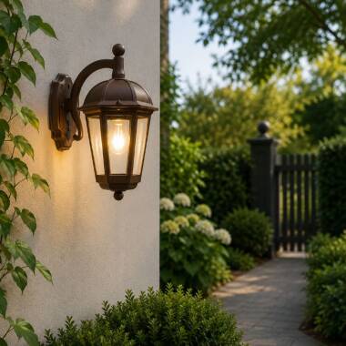 Image of Edit Coastal Sharrow Outdoor Lantern Wall Light