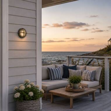 Image of Westport Coastal Oban Outdoor Flush Wall Light
