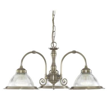 Searchlight American Diner 3 Arm Dual Mount Ceiling Pendant Light