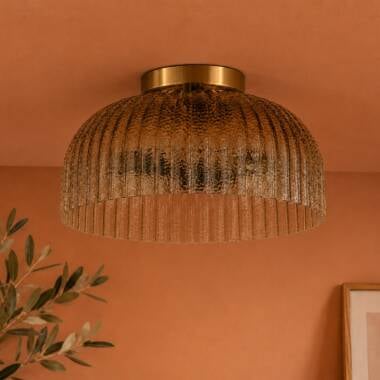 Wisteria Pulse Glass Flush Ceiling Light