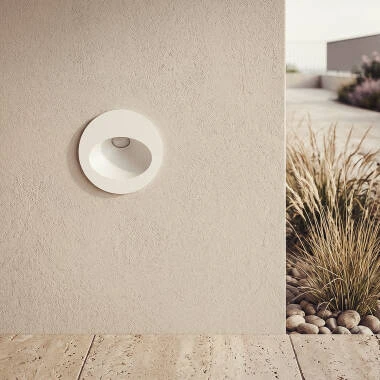 Edit Coney 3W Round Recessed Outdoor Wall Light