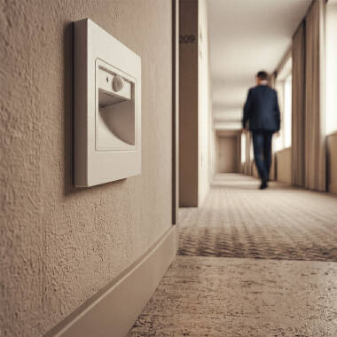 Image of Edit Bark Warm White LED Recessed Wall Light with PIR Sensor
