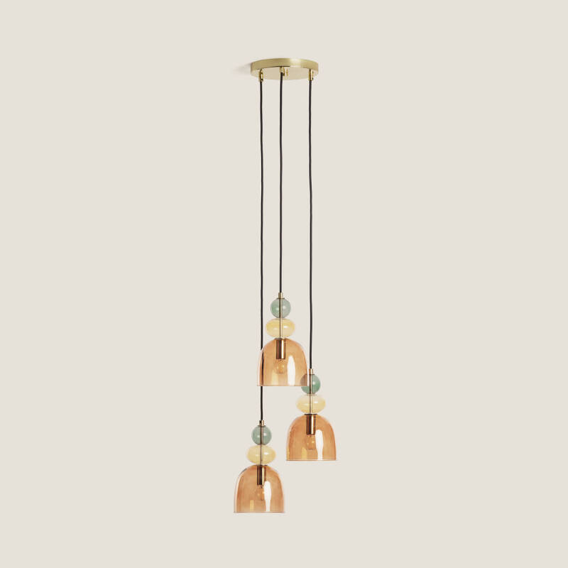 Image of Edit Baudelaire Glass 3 Light Cluster Ceiling Pendant