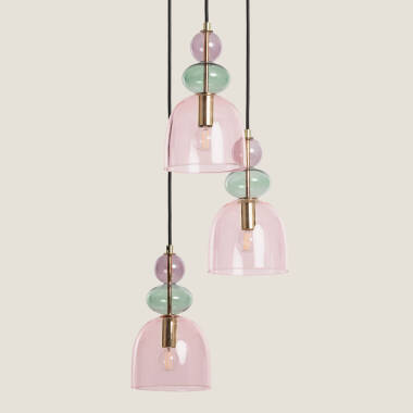Image of Edit Baudelaire Glass 3 Light Cluster Ceiling Pendant