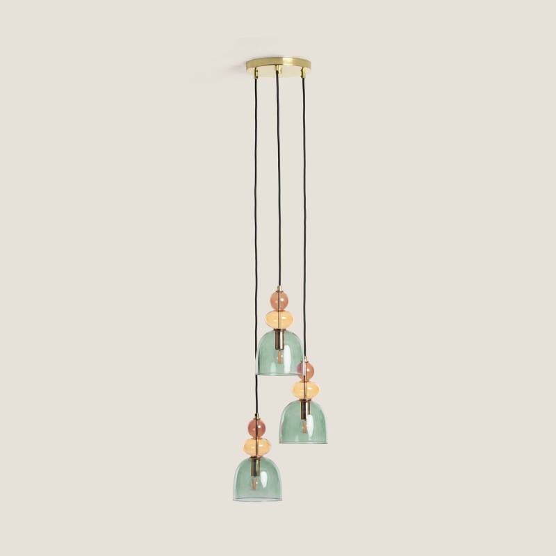 Image of Edit Baudelaire Glass 3 Light Cluster Ceiling Pendant