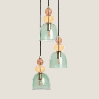 Image of Edit Baudelaire Glass 3 Light Cluster Ceiling Pendant