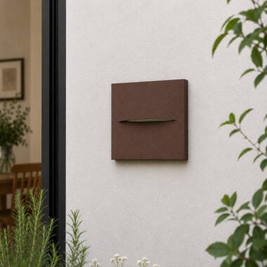Image of Edit Terra LED Square Outdoor Flush Wall Light