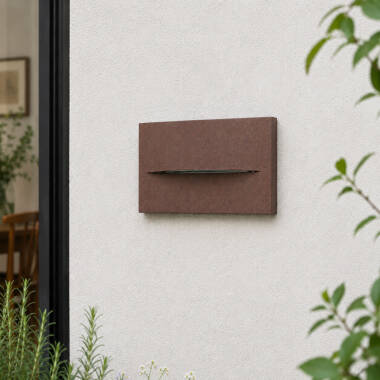Image of Edit Terra LED Rectangular Outdoor Flush Wall Light