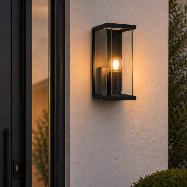 Edit Halo Half Lantern Outdoor Wall Light With Dusk to Dawn Sensor