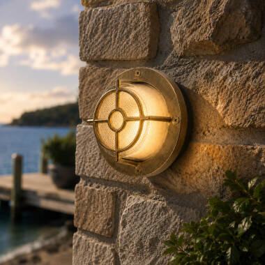 Image of Westport Coastal Staithes Outdoor Flush Wall Light