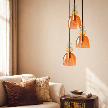 Edit Baudelaire Glass 3 Light Cluster Ceiling Pendant