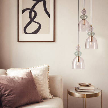 Image of Edit Baudelaire Glass 3 Light Cluster Ceiling Pendant