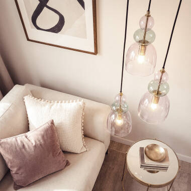 Image of Edit Baudelaire Glass 3 Light Cluster Ceiling Pendant