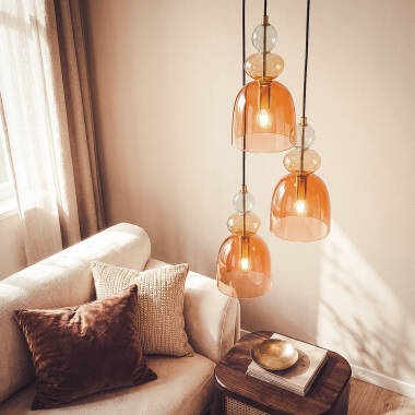 Image of Edit Baudelaire Glass 3 Light Cluster Ceiling Pendant