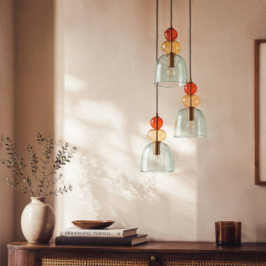 Image of Edit Baudelaire Glass 3 Light Cluster Ceiling Pendant