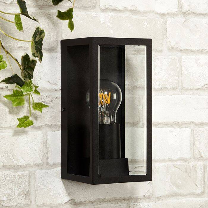 Image of Searchlight Edison Half Lantern Outdoor Wall Light