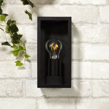 Image of Searchlight Edison Half Lantern Outdoor Wall Light