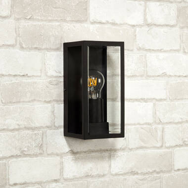 Image of Searchlight Edison Half Lantern Outdoor Wall Light