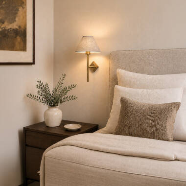 Image of Wisteria Celesta Linen Wall Light