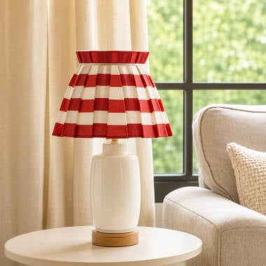 Wisteria Lille Ceramic Box Pleat Table Lamp