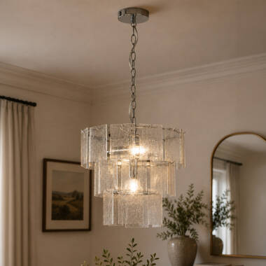 Image of Wisteria Ophelia Clear Glass Chandelier