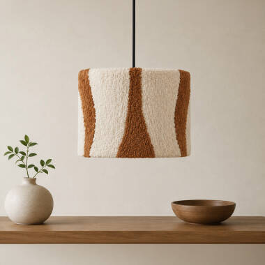 Khudi & Khora Hemp Tufted Ceiling Pendant Shade