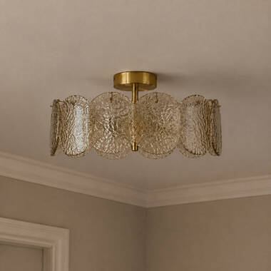 Wisteria Verre Glass Semi-Flush Ceiling Light