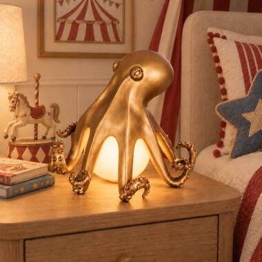 Image of Edit Dave USB Rechargeable LED Octopus Table Lamp