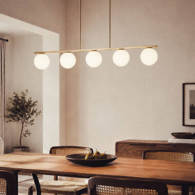 Image of Edit Boqor 5 Light Semi-Flush Bar Ceiling Pendant
