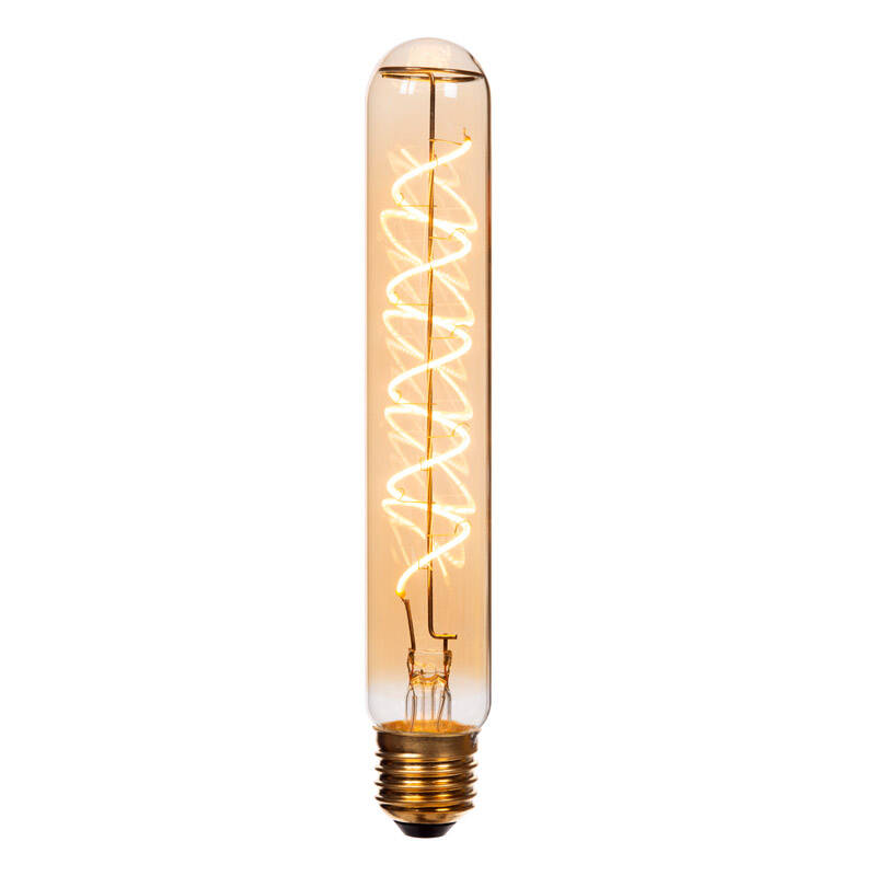 Image of Lucide 4. 9W LED Dimmable Decorative Filament 200mm Amber Tubular Bulb - Screw Cap