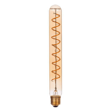 Image of Lucide 4. 9W LED Dimmable Decorative Filament 250mm Amber Tubular Bulb - Screw Cap