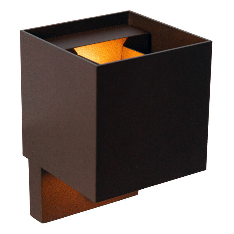 Image of Lucide Tadzio Cube LED Outdoor Wall Light With PIR Sensor