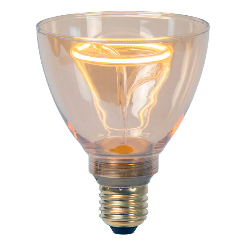 Image of Lucide 3.5W Non-Dimmable LED 90mm Amber Bulb - Screw Cap