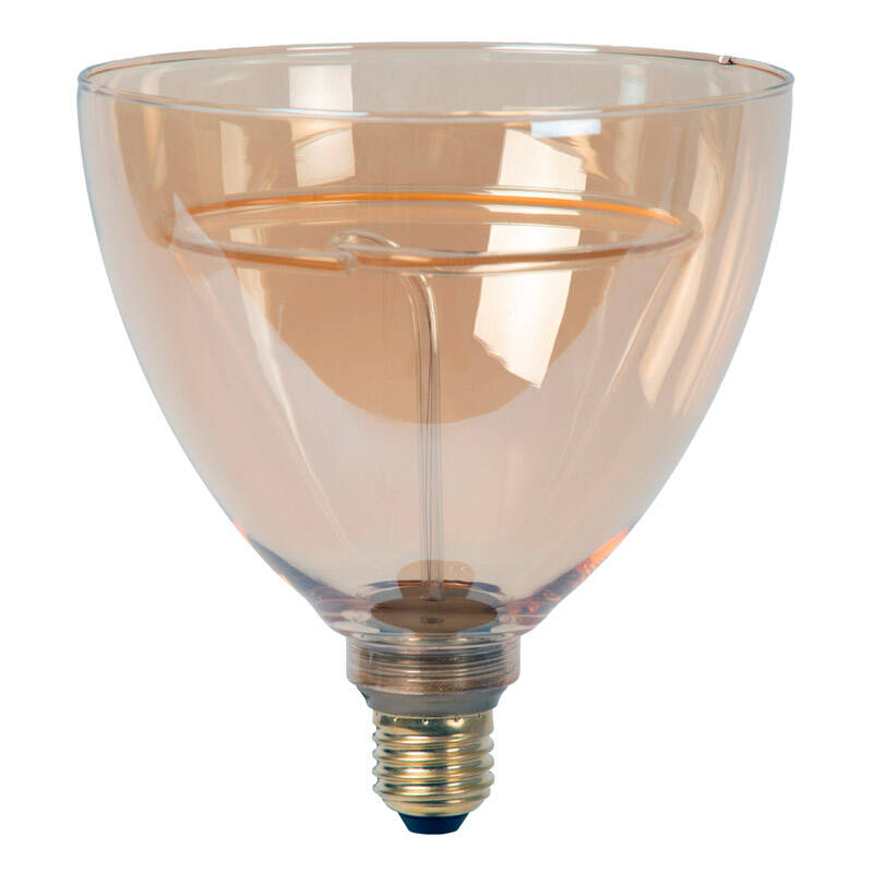 Image of Lucide 4W Non-Dimmable LED Decorative Filament 150mm Amber Bulb - Screw Cap