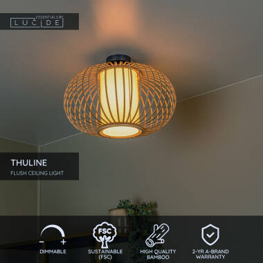 Image of Lucide Thurline Semi-Flush Ceiling Light