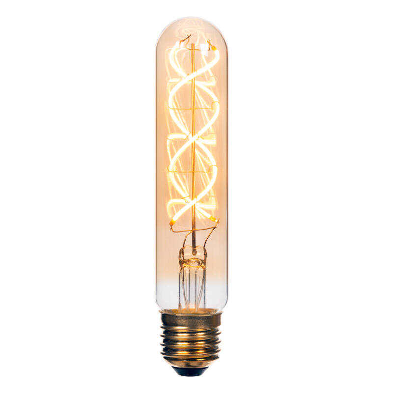Image of Lucide 9W Dimmable LED Decorative Filament 300mm Amber Tubular Bulb - Screw Cap