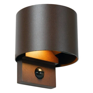Lucide Tadzio Round LED Outdoor Wall Light With PIR Sensor