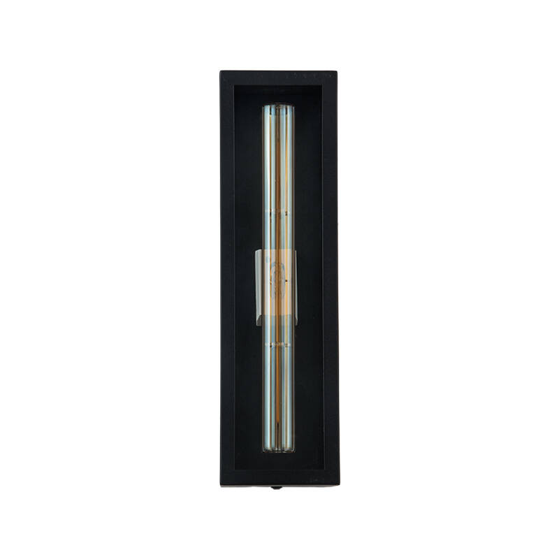Image of Westport Obsidian LED Half Lantern Outdoor Wall Light