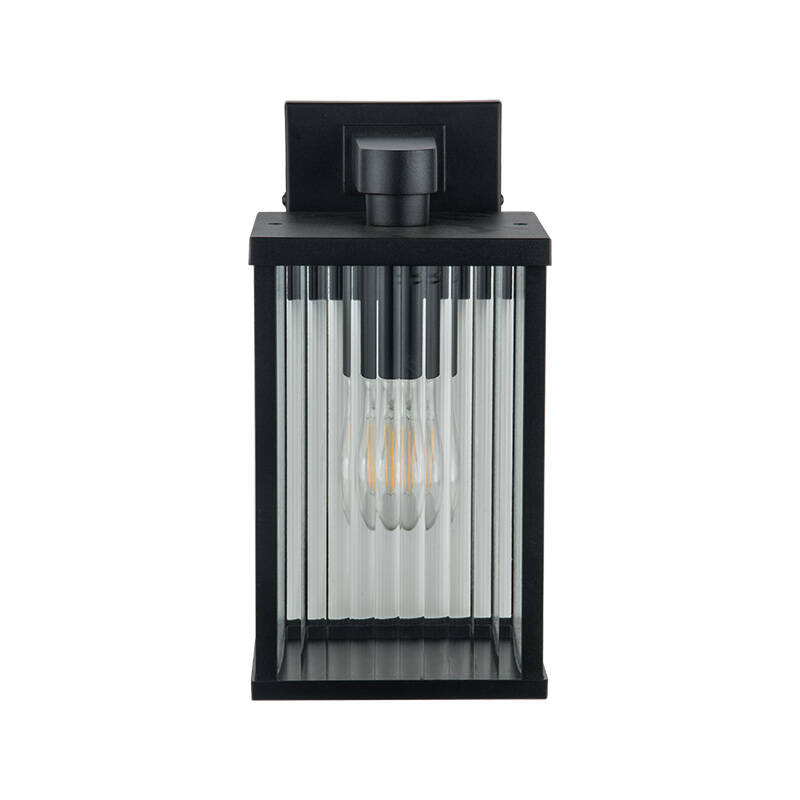 Image of Edit Aster Ridged Glass Outdoor Hanging Wall Light