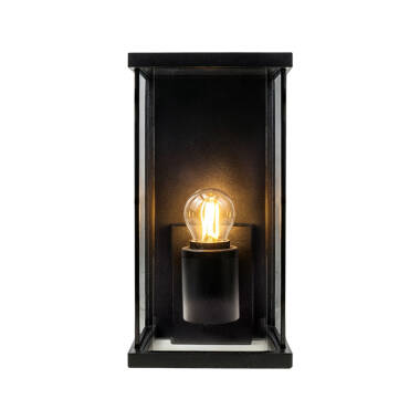 Image of Edit Halo Half Lantern Outdoor Wall Light