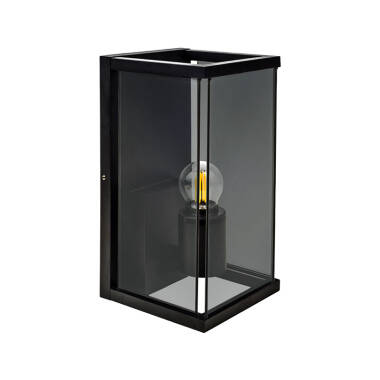 Image of Edit Halo Half Lantern Outdoor Wall Light