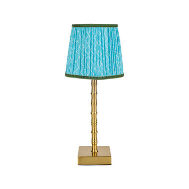Image of Wisteria Sora House Faux Silk USB Rechargeable LED Table Lamp