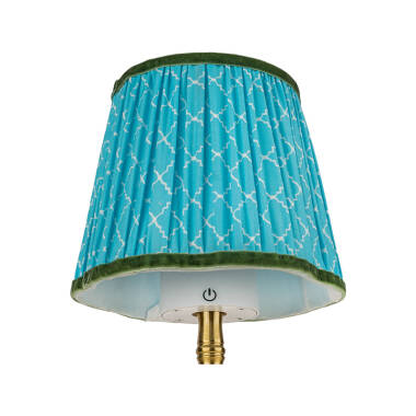 Image of Wisteria Sora House Faux Silk USB Rechargeable LED Table Lamp